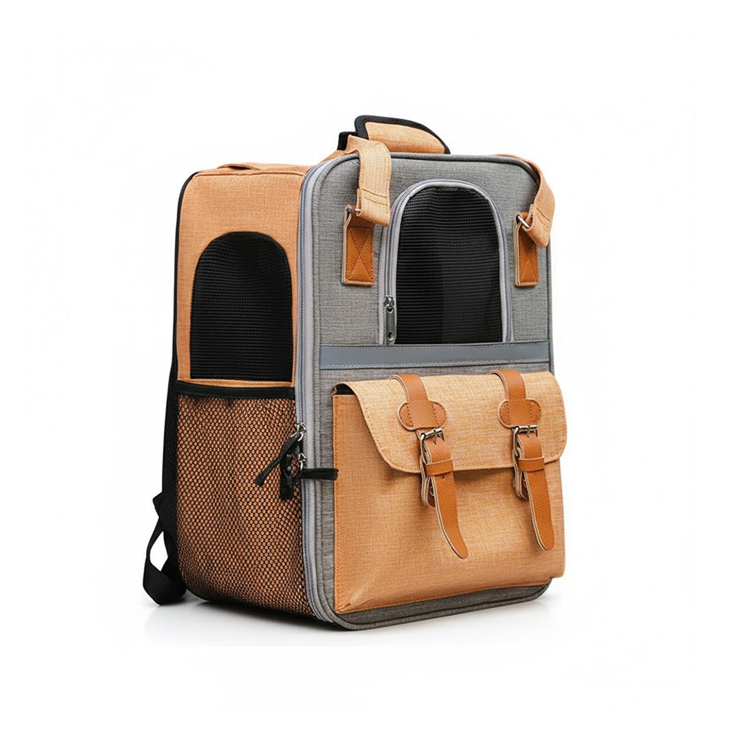 UPawsion Pet Carrier Bag - Grey & Brown