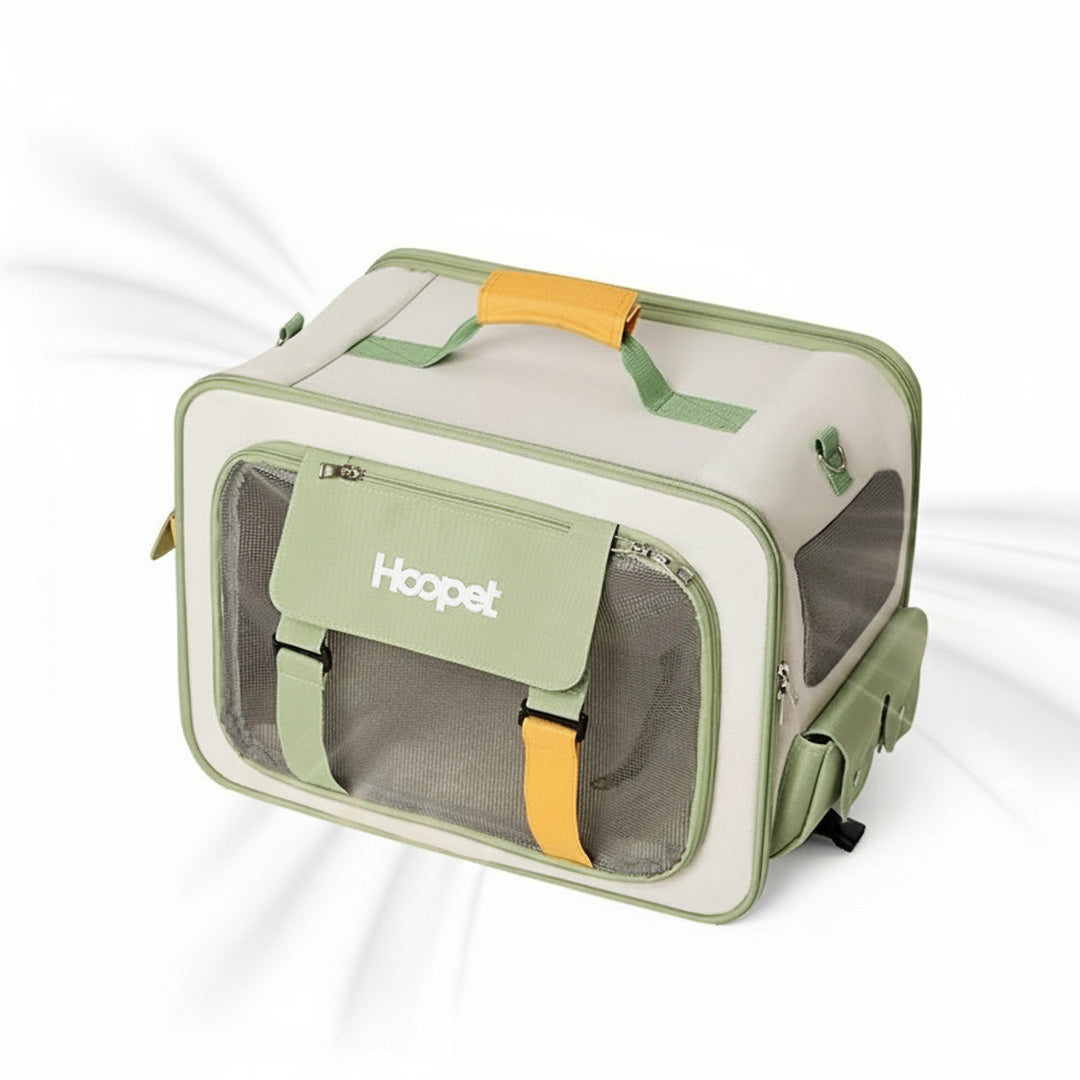 UPawsion Dual Carrier Pet Stroller - Cream & Green