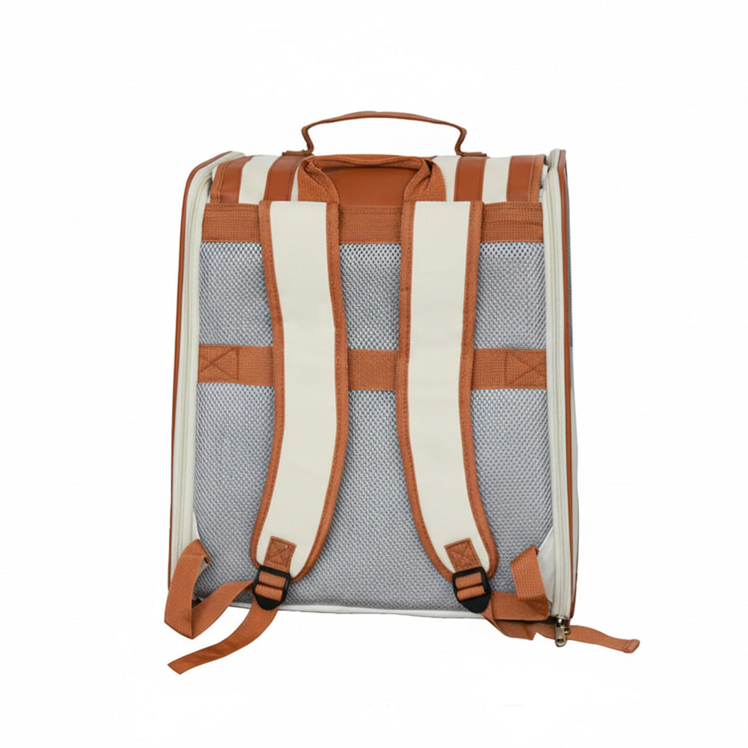 UPawsion Pet Carrier Bag - Cream & Orange