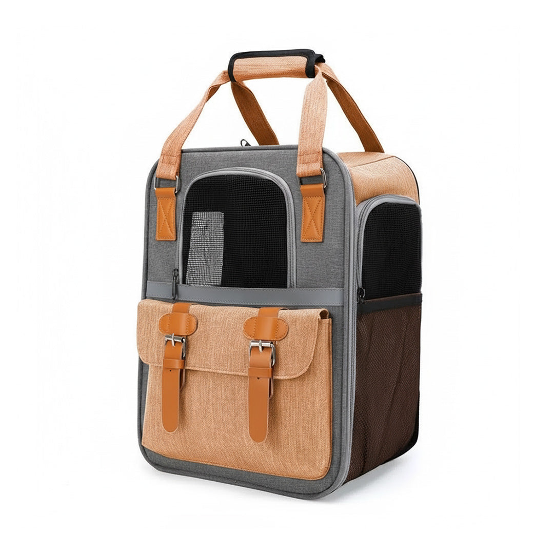 UPawsion Pet Carrier Bag - Grey & Brown