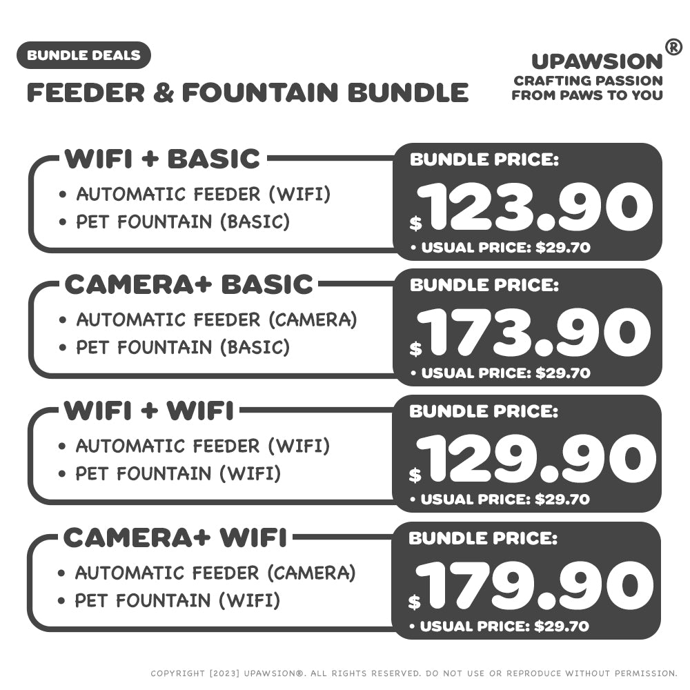 UPawsion Smart Automatic Feeder & Fountain Bundle