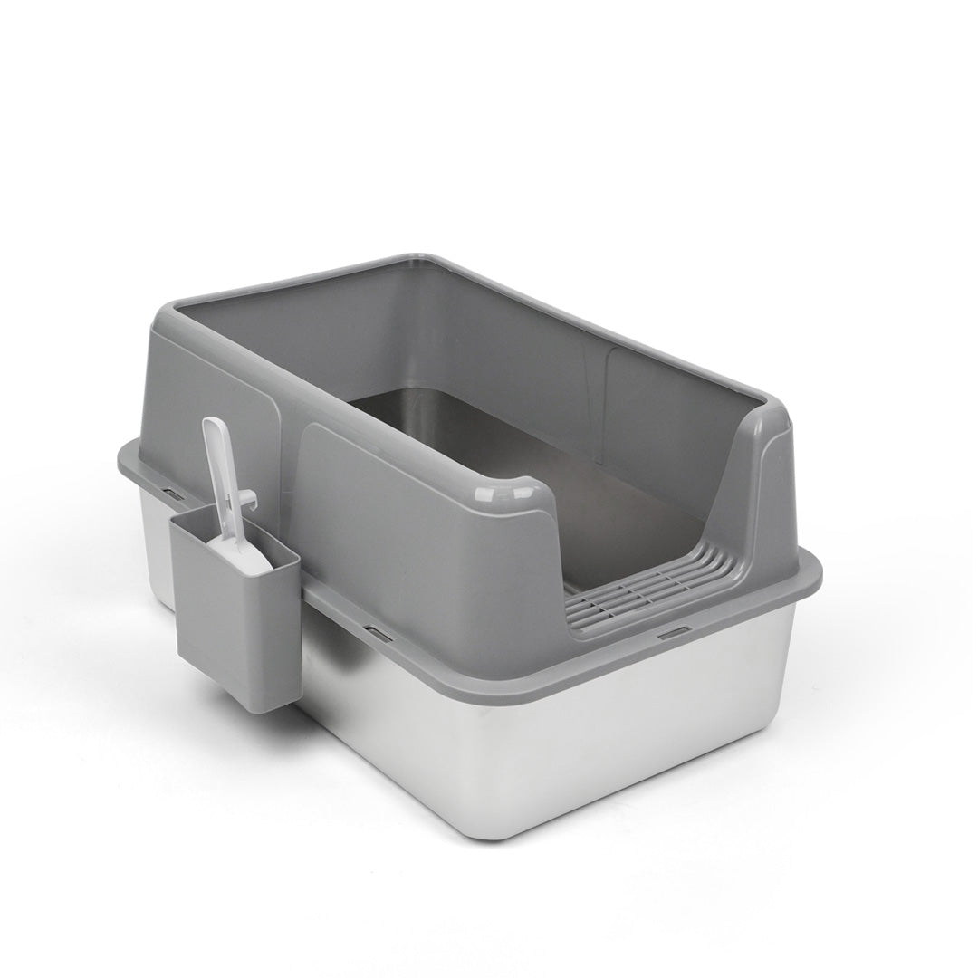 Stainless Steel Cat Litter Box - Front Entry
