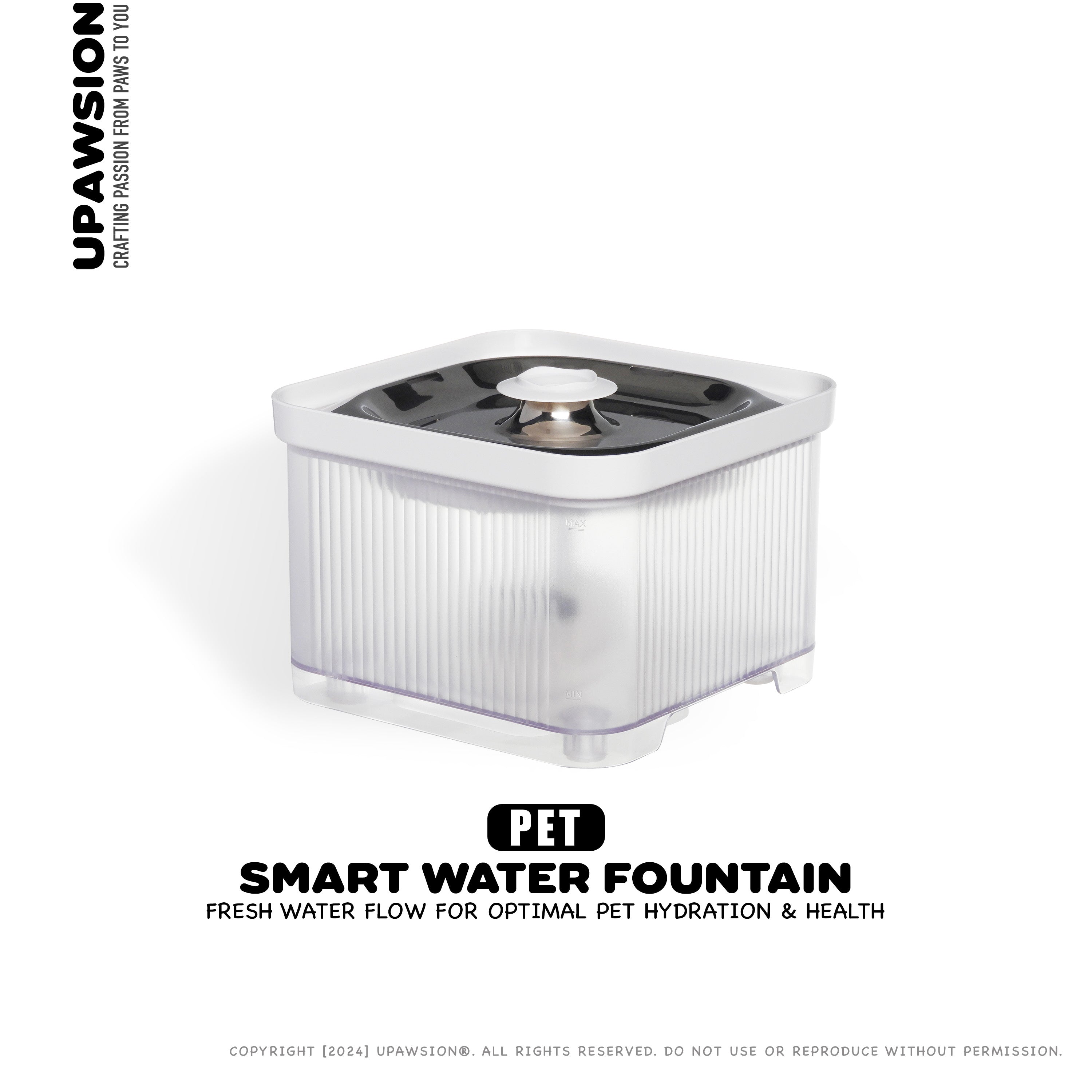 3L Smart Pet Fountain - UPawsion Cube Fountain